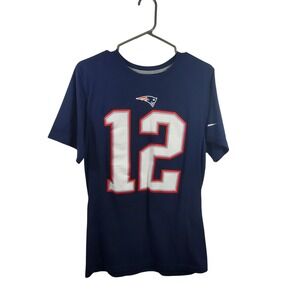 Nike‎ Tom Brady 12 New England Patriots NFL T Shirt Mens Size S